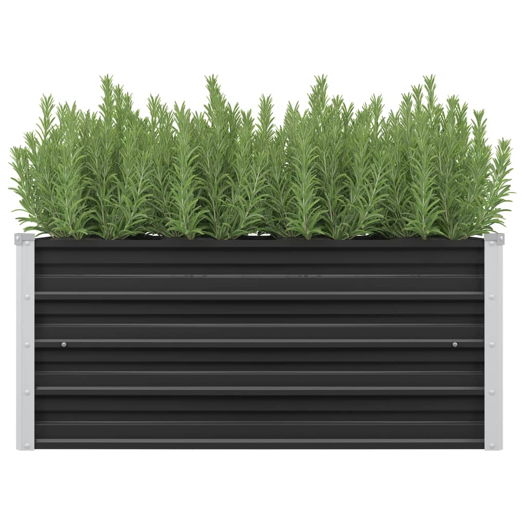 Plantenbak Verhoogd 100X40X45 Cm Gegalvaniseerd Staal Antraciet