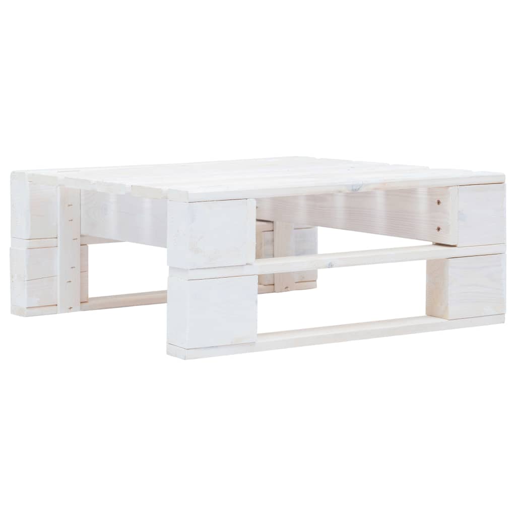 Tuinhocker Pallet Hout Wit