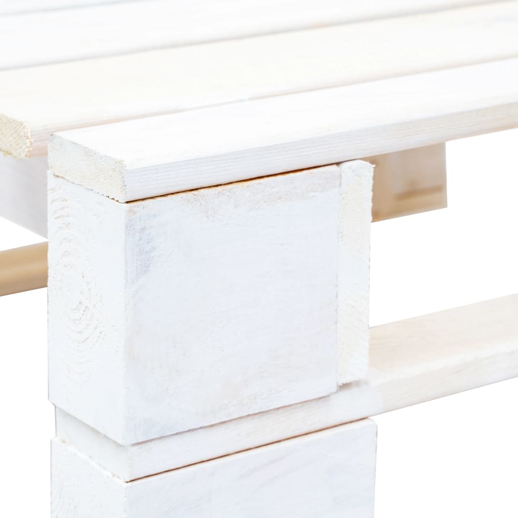 Tuinhocker Pallet Hout Wit