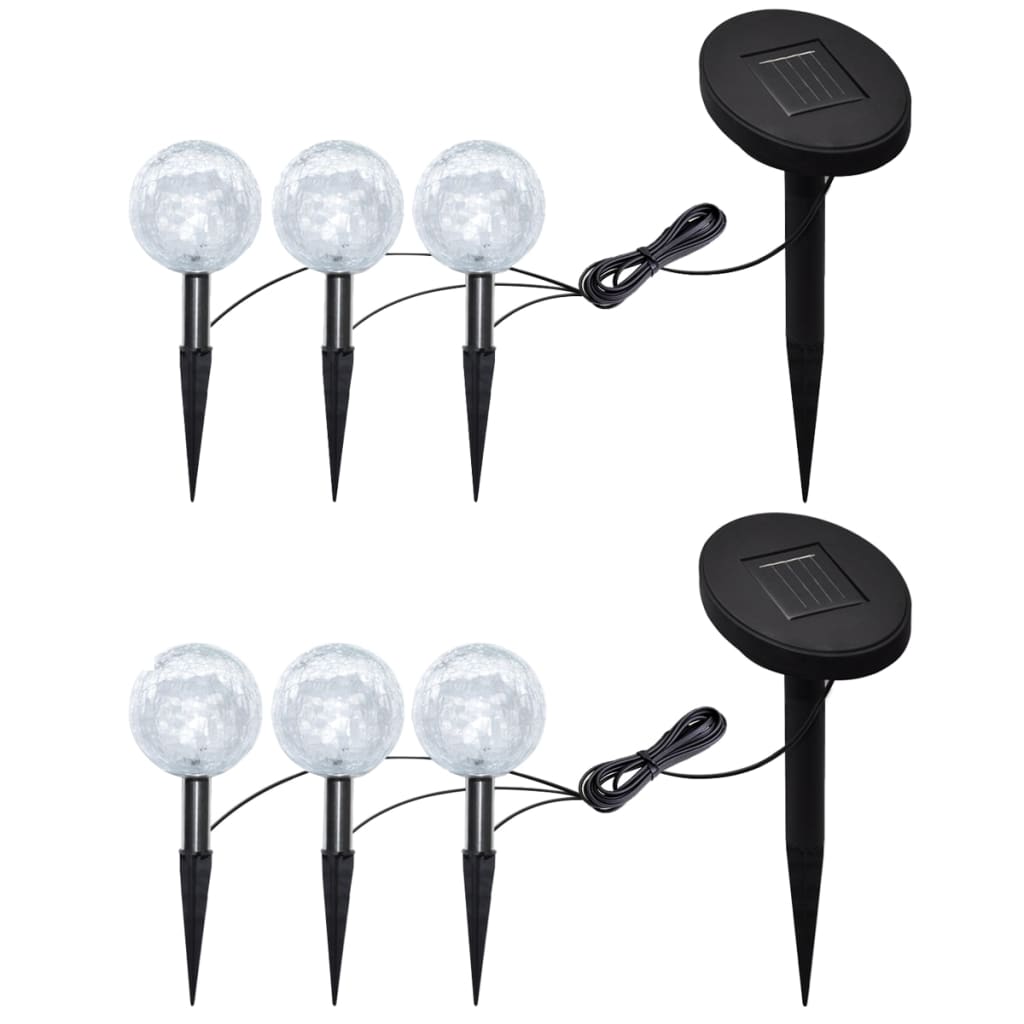 Tuinlampen 6 St Led Met Grondankers En Zonnepanelen