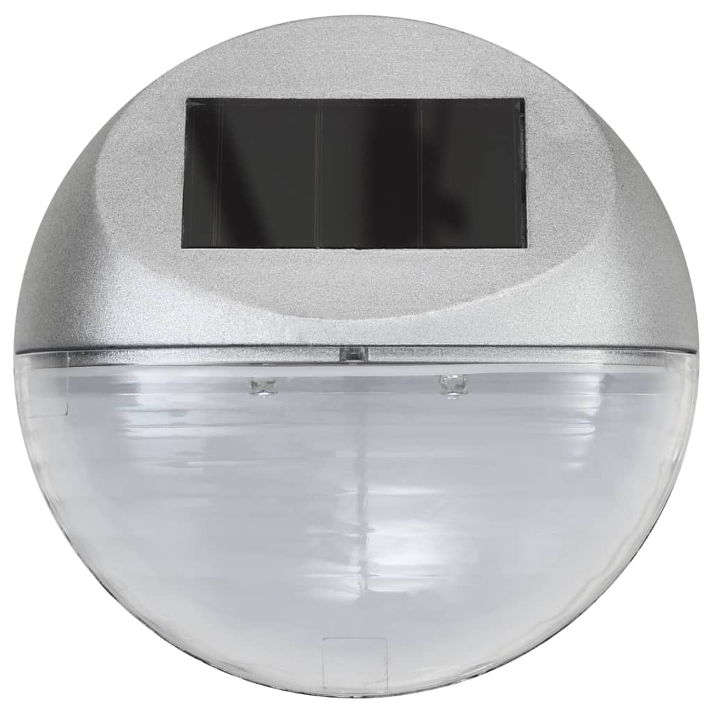 Solarwandlampen Led 24 St Rond Zilverkleurig