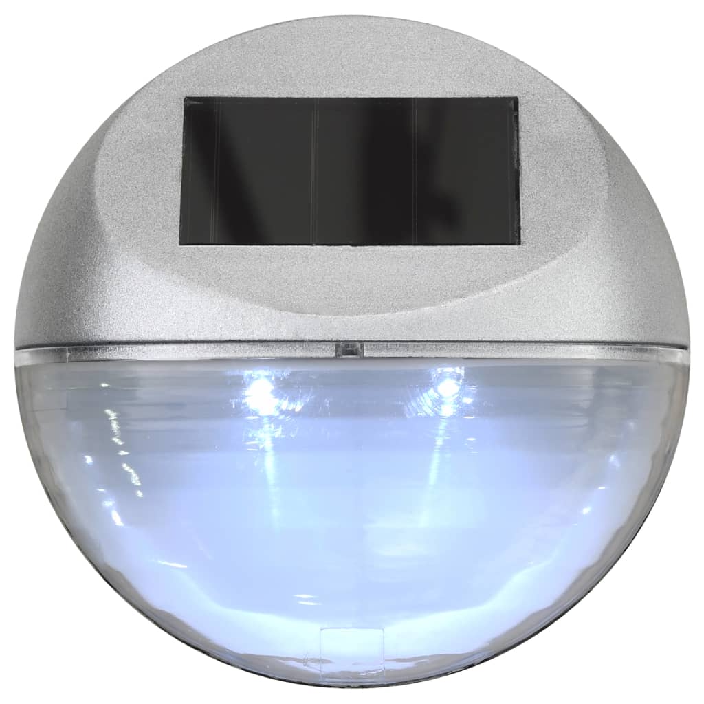 Solarwandlampen Led 24 St Rond Zilverkleurig
