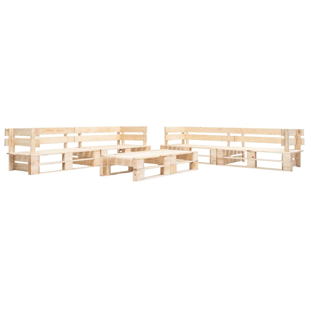 6-Delige Loungeset Pallet Hout Naturel