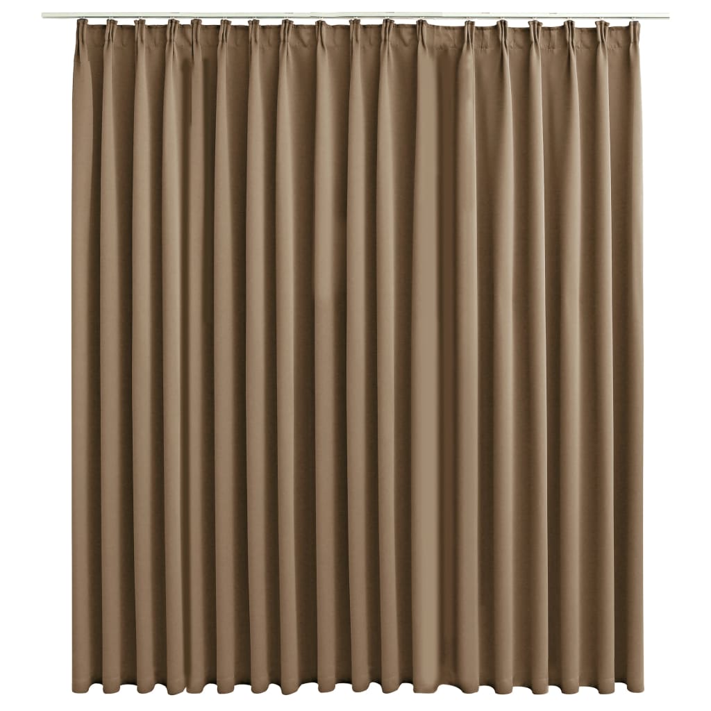 Gordijn Verduisterend Met Haken 290X245 Cm Taupe