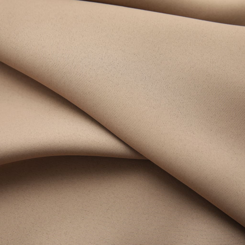 Gordijn Verduisterend Met Haken 290X245 Cm Taupe