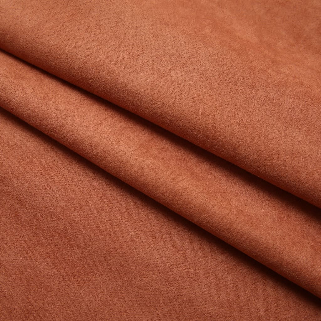 Gordijnen Verduisterend Met Haken 2 St 140X225 Cm Roestkleurig