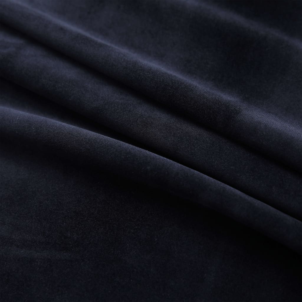 Verdunkelungsvorhang mit Ringen 290 x 245 cm, samtschwarz