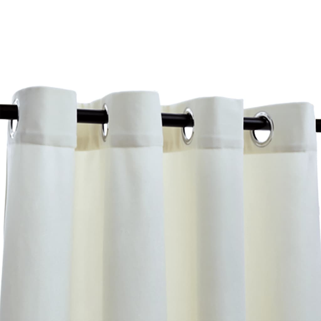Verdunkelungsvorhang mit Ringen, 290 x 245 cm, Samt, Creme