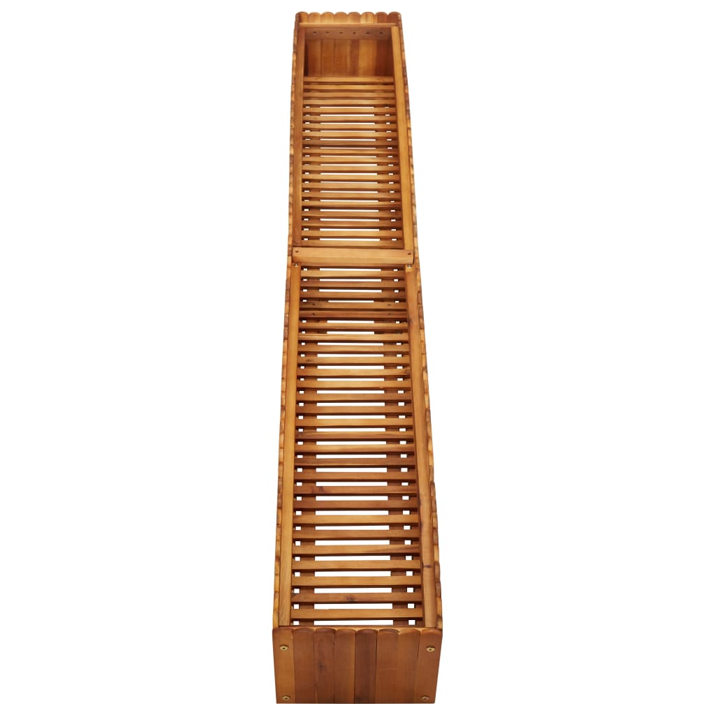 Plantenbak Verhoogd 200X30X25 Cm Massief Acaciahout