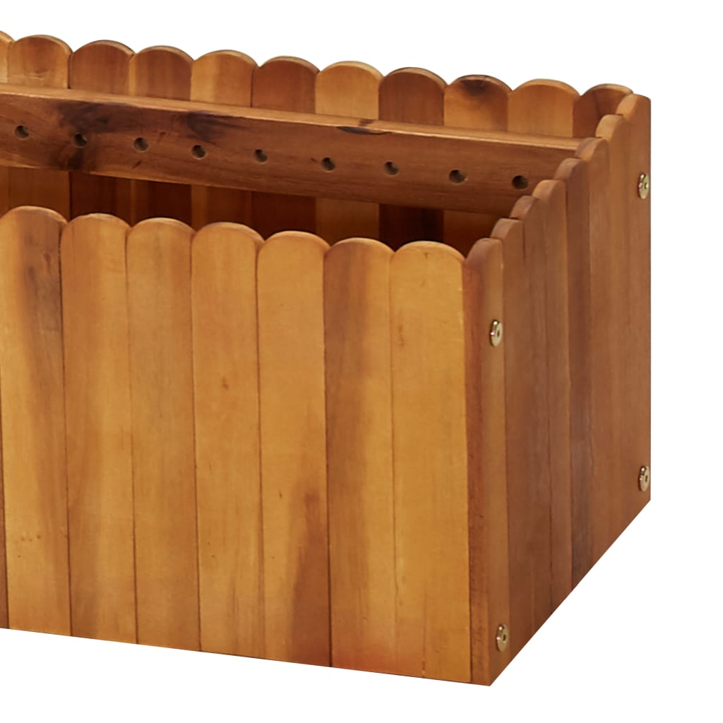 Plantenbak Verhoogd 200X30X25 Cm Massief Acaciahout