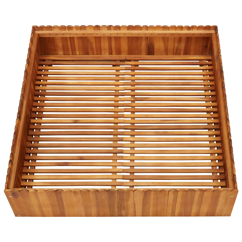 Plantenbak Verhoogd 100X100X25 Cm Massief Acaciahout