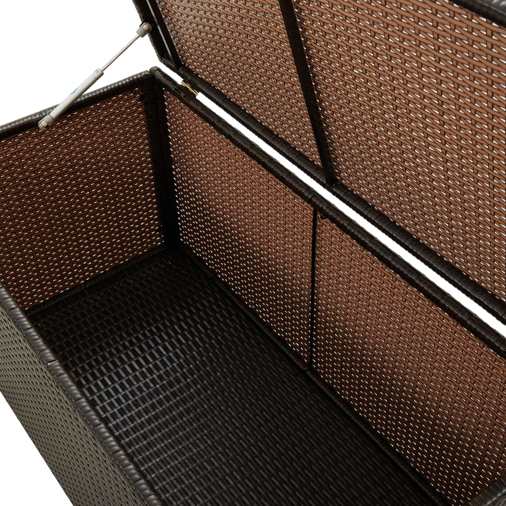 Tuinbox 100X50X50 Cm Poly Rattan Bruin