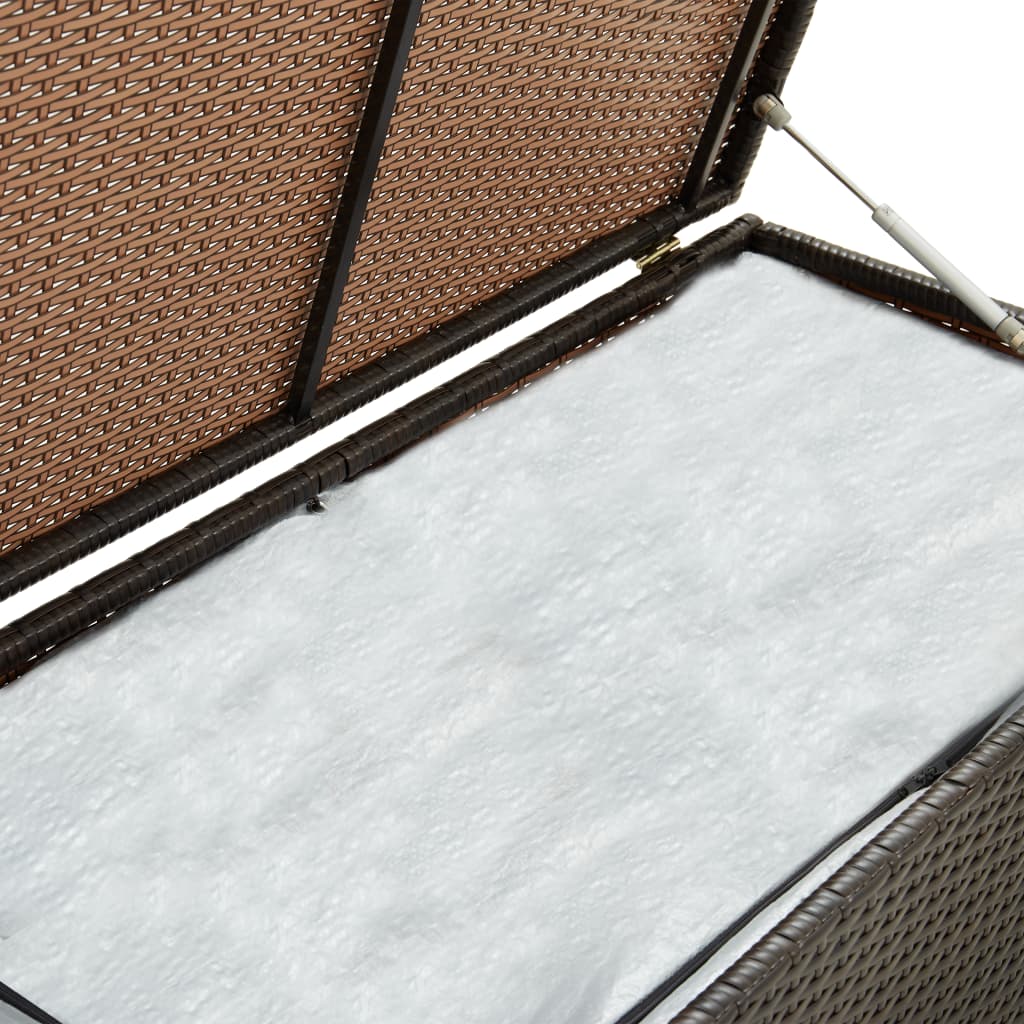 Tuinbox 100X50X50 Cm Poly Rattan Bruin