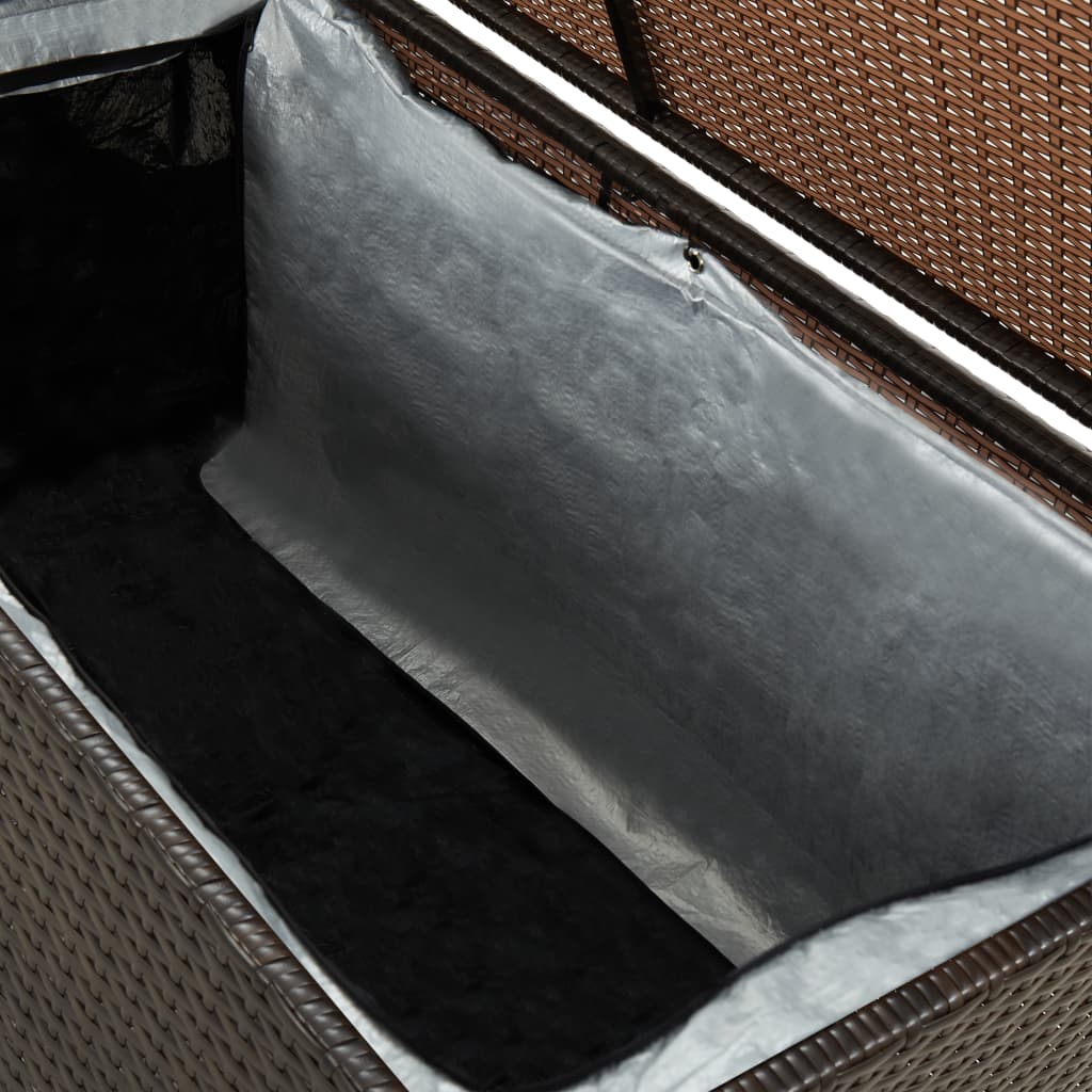 Tuinbox 100X50X50 Cm Poly Rattan Bruin