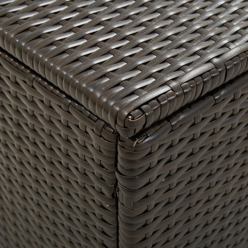 Tuinbox 100X50X50 Cm Poly Rattan Bruin