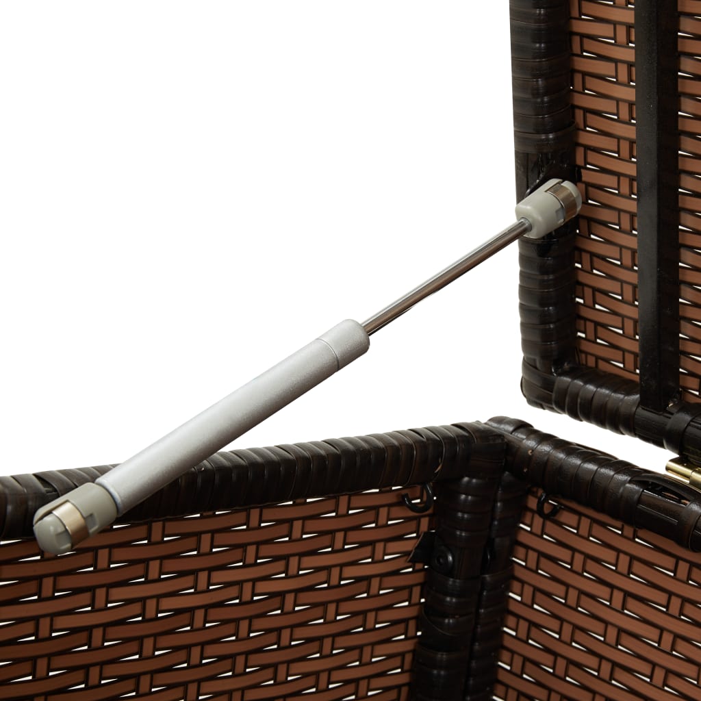 Tuinbox 100X50X50 Cm Poly Rattan Bruin