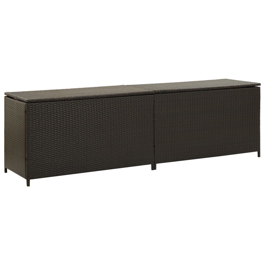 Tuinbox 200X50X60 Cm Poly Rattan Bruin