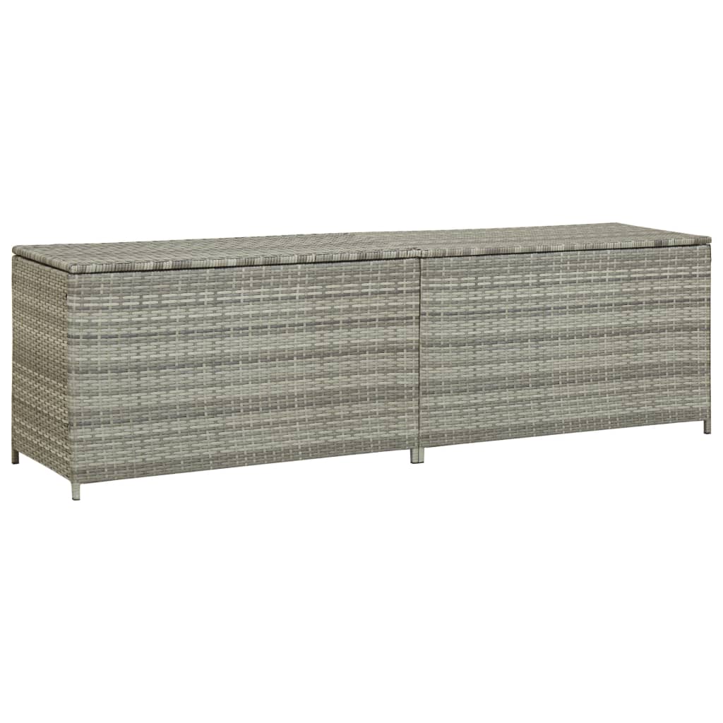 Tuinbox 200X50X60 Cm Poly Rattan Grijs