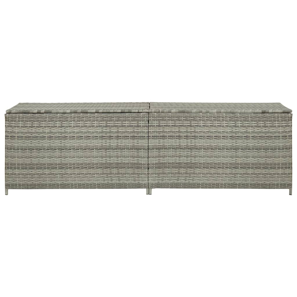 Tuinbox 200X50X60 Cm Poly Rattan Grijs
