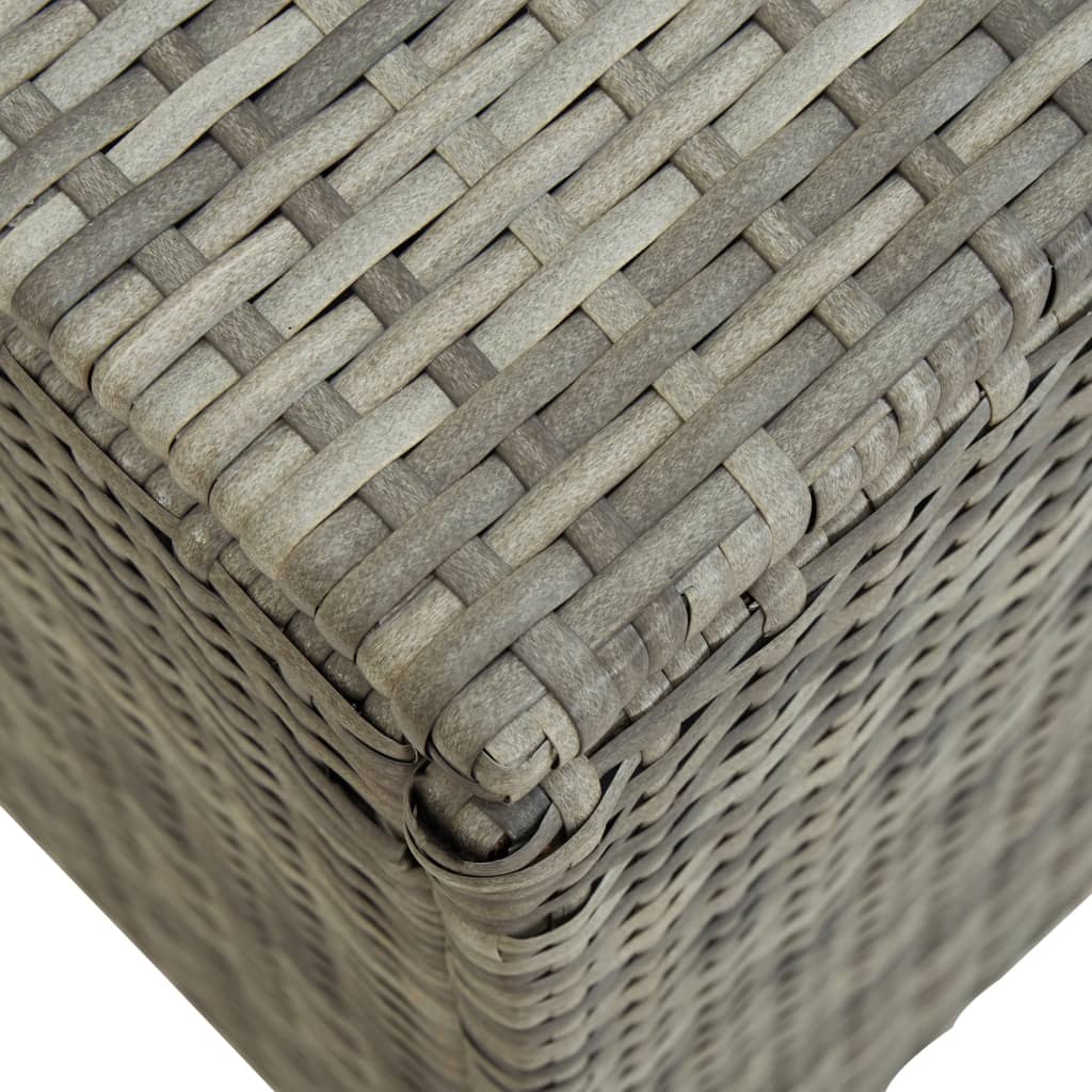 Tuinbox 200X50X60 Cm Poly Rattan Grijs