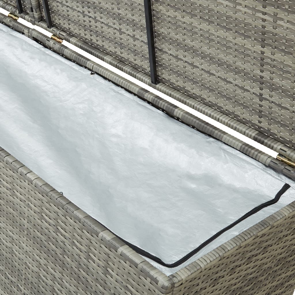 Tuinbox 200X50X60 Cm Poly Rattan Grijs