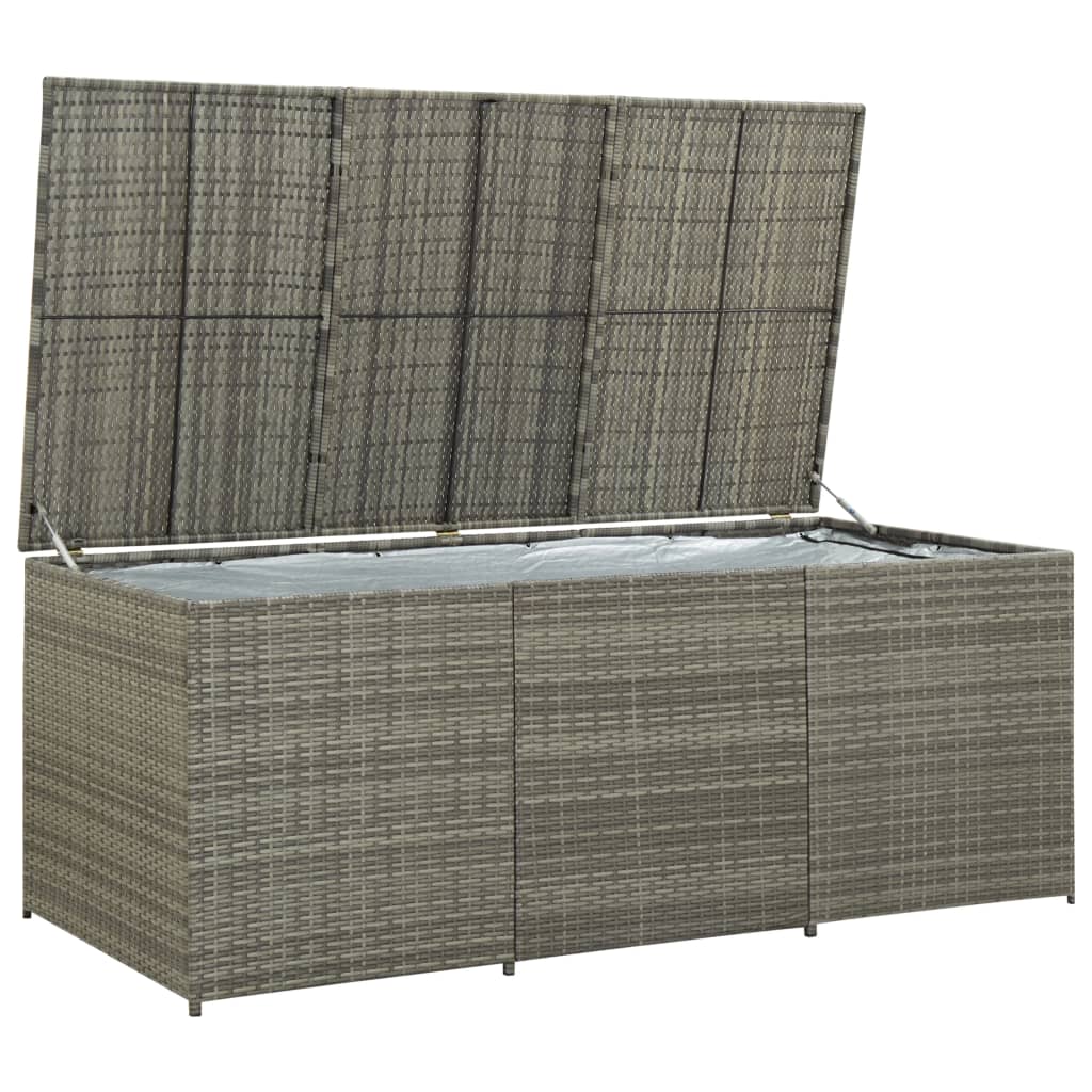 Tuinbox 180X90X75 Cm Poly Rattan Grijs