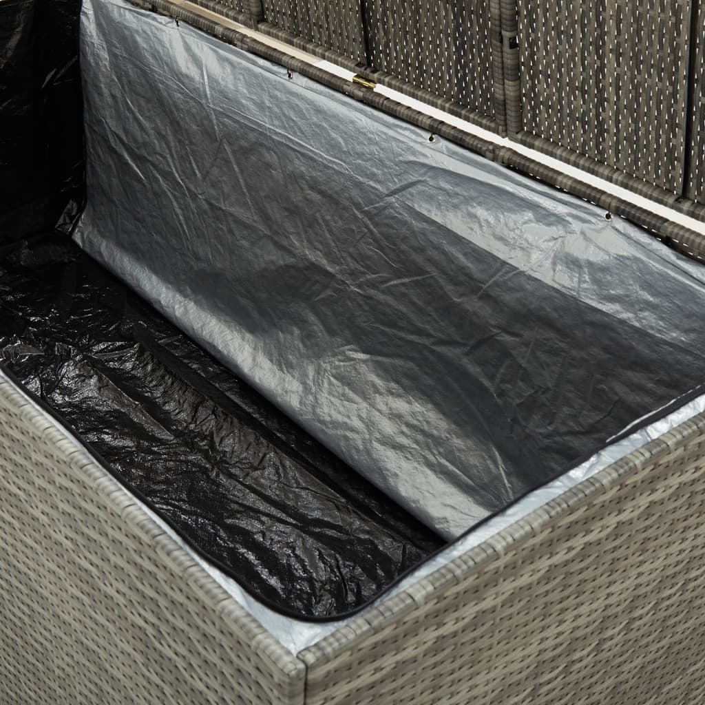 Tuinbox 180X90X75 Cm Poly Rattan Grijs