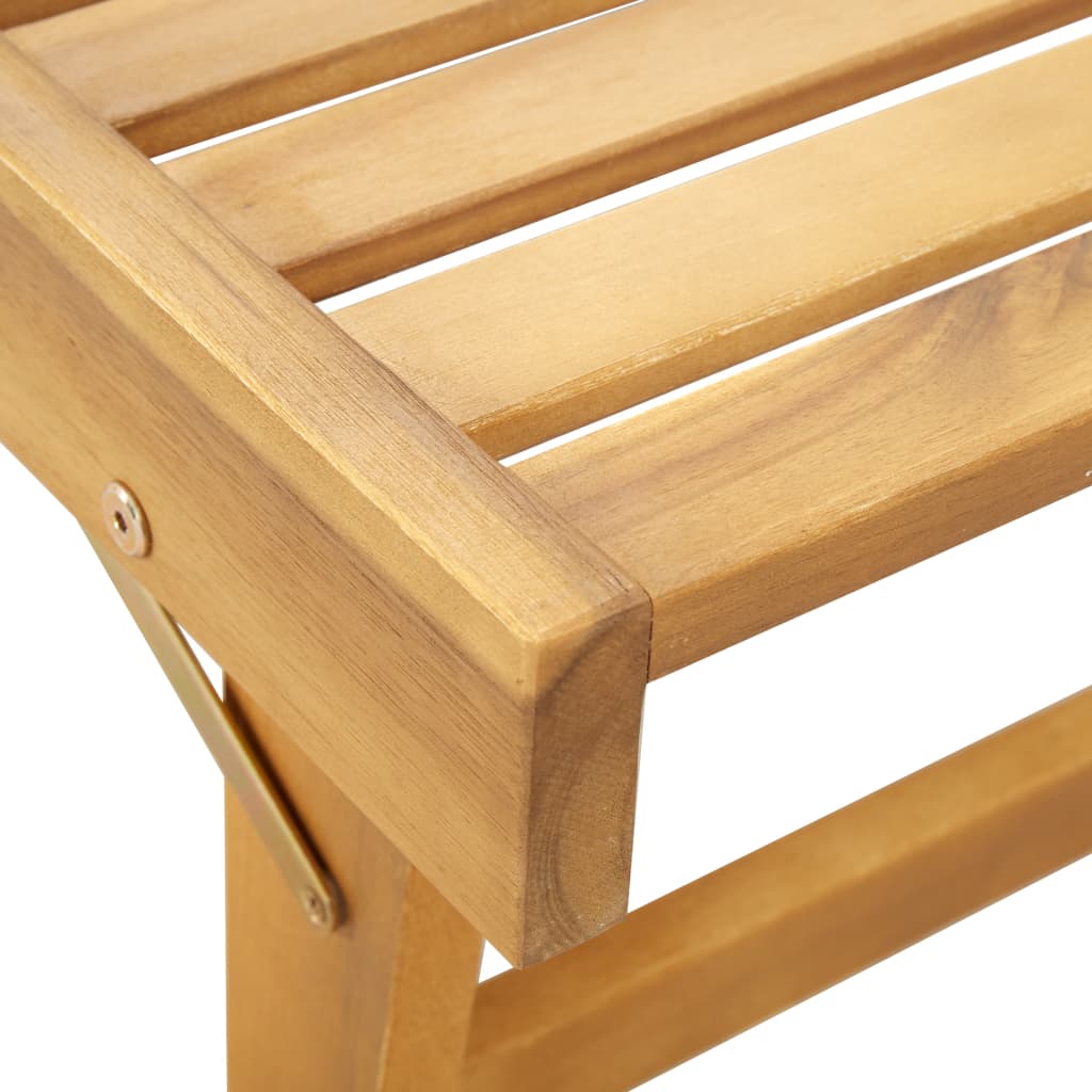 Ligbed Met Kussen Inklapbaar Massief Acaciahout