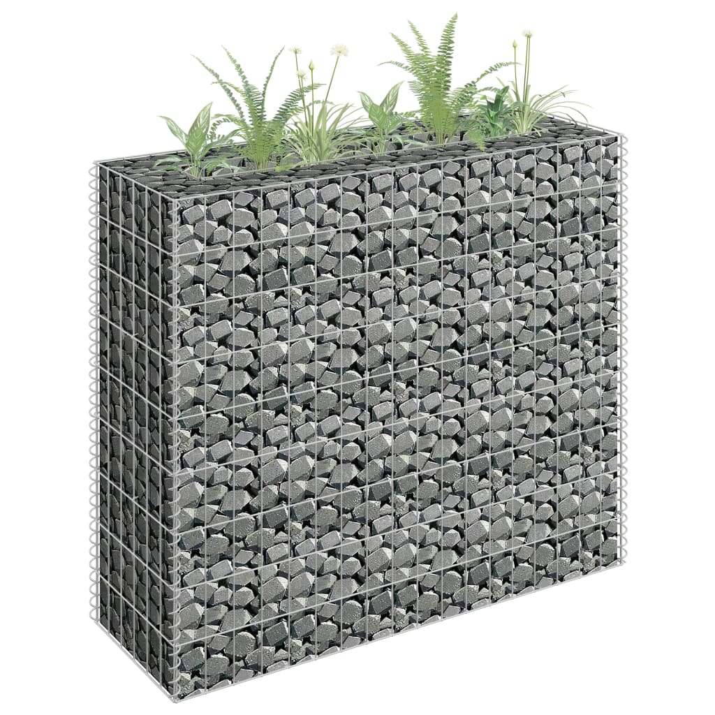 Gabion Plantenbak Verhoogd 90X30X90 Cm Gegalvaniseerd Staal