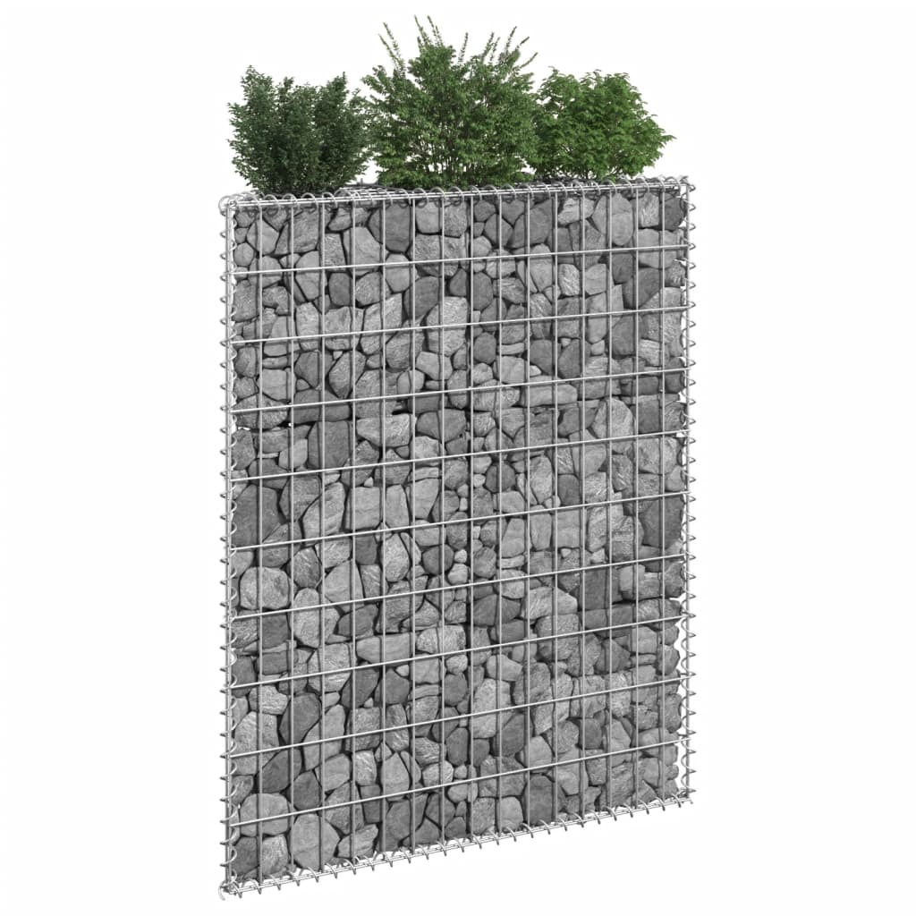 Gabion Plantenbak Trapezium 80X20X100 Cm Gegalvaniseerd Staal