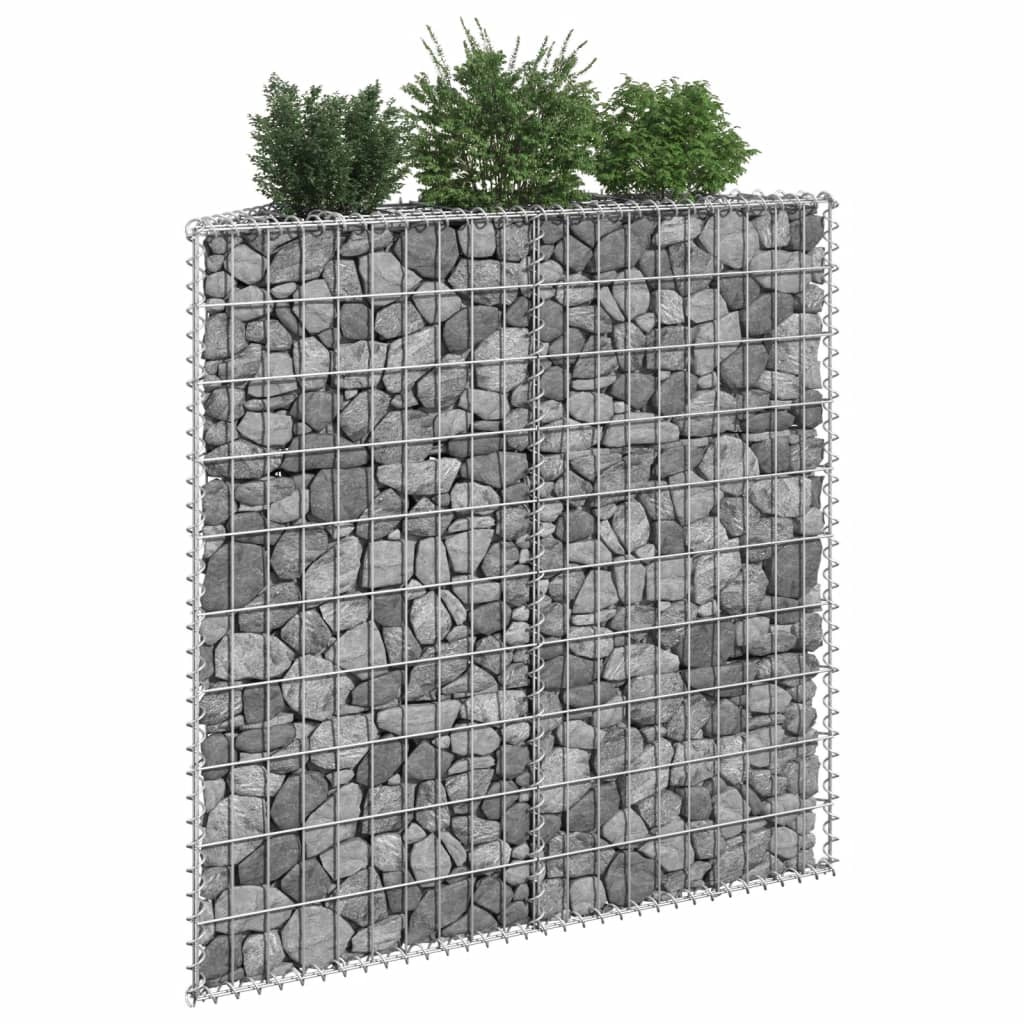Gabion Plantenbak Trapezium 100X20X100 Cm Gegalvaniseerd Staal