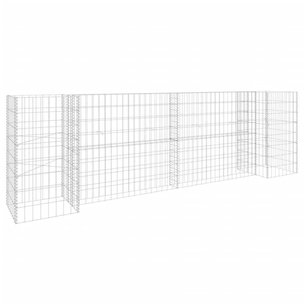 Gabion Plantenbak H-Vormig 260X40X80 Cm Staaldraad