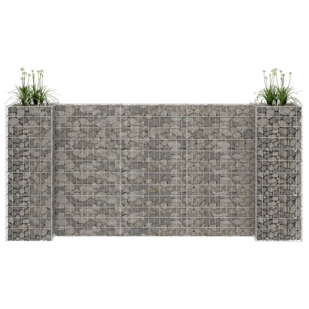 Gabion Plantenbak H-Vormig 260X40X120 Cm Staaldraad