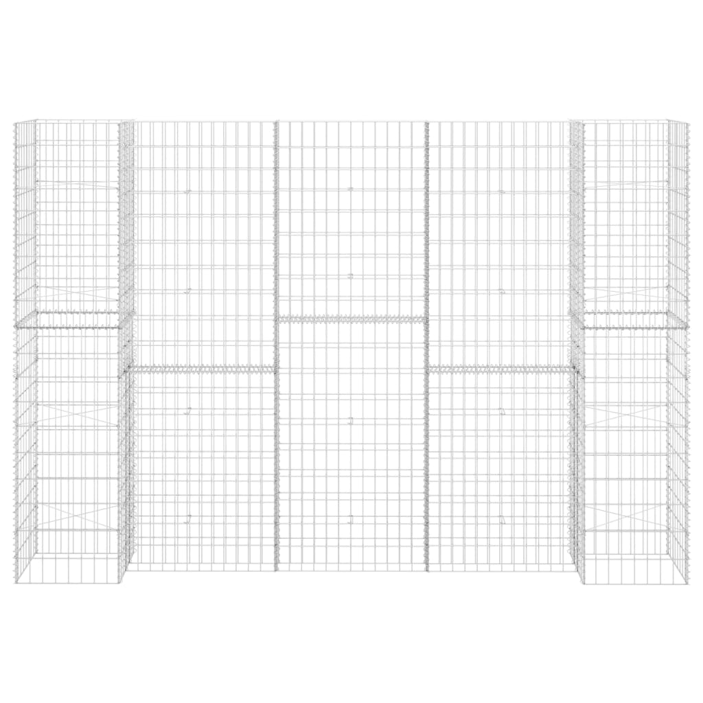 Gabion Plantenbak H-Vormig 260X40X180 Cm Staaldraad