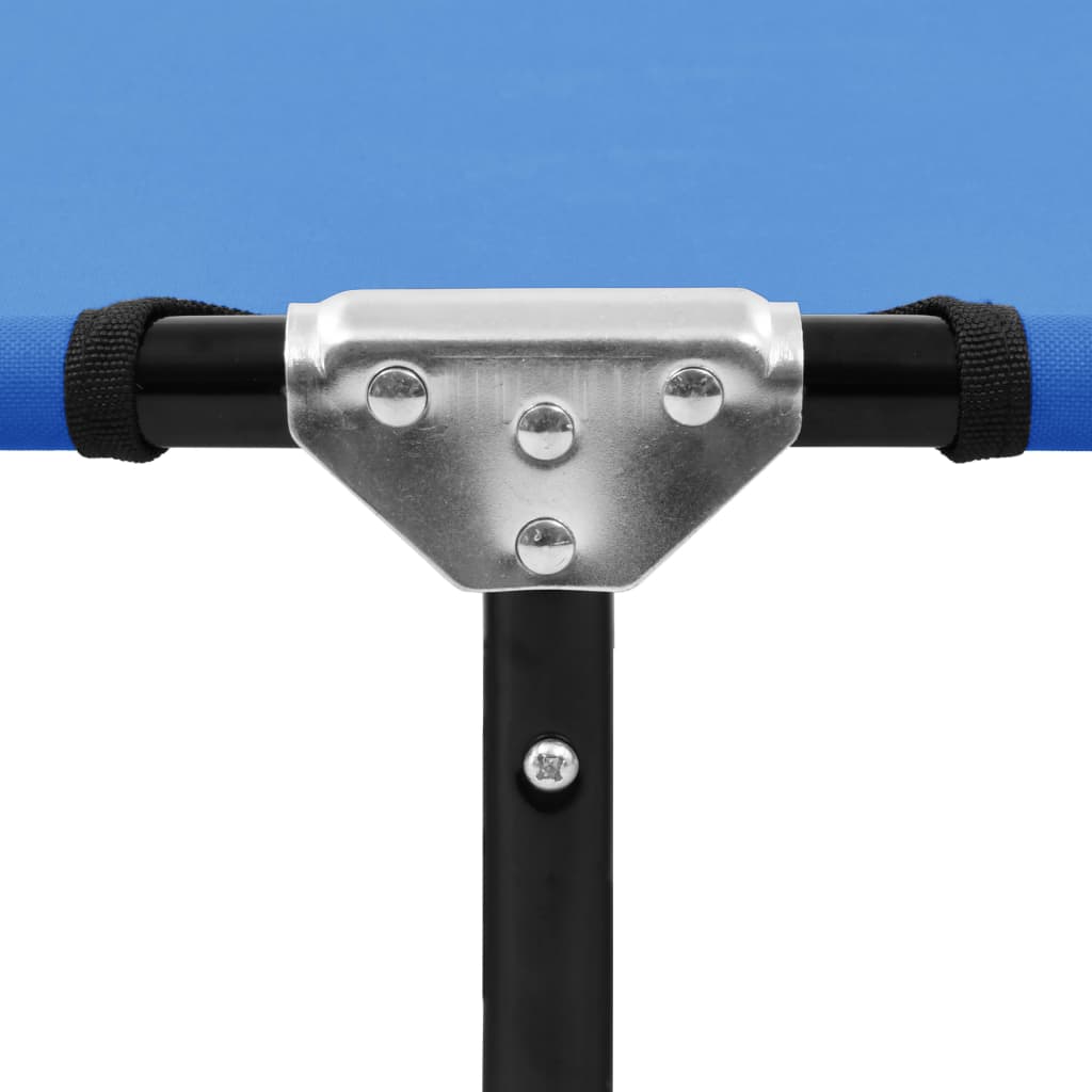 Ligbed Inklapbaar Staal Blauw