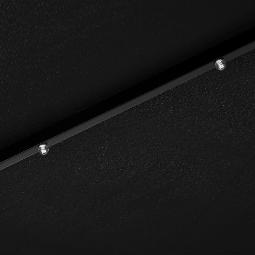 Parasol Met Led-Verlichting En Stalen Paal 300 Cm Zwart