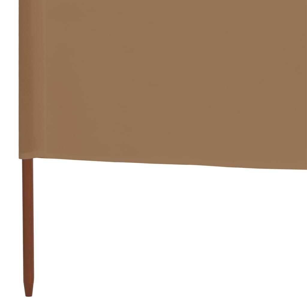 Windscherm 5-Panelen 600X80 Cm Stof Taupe