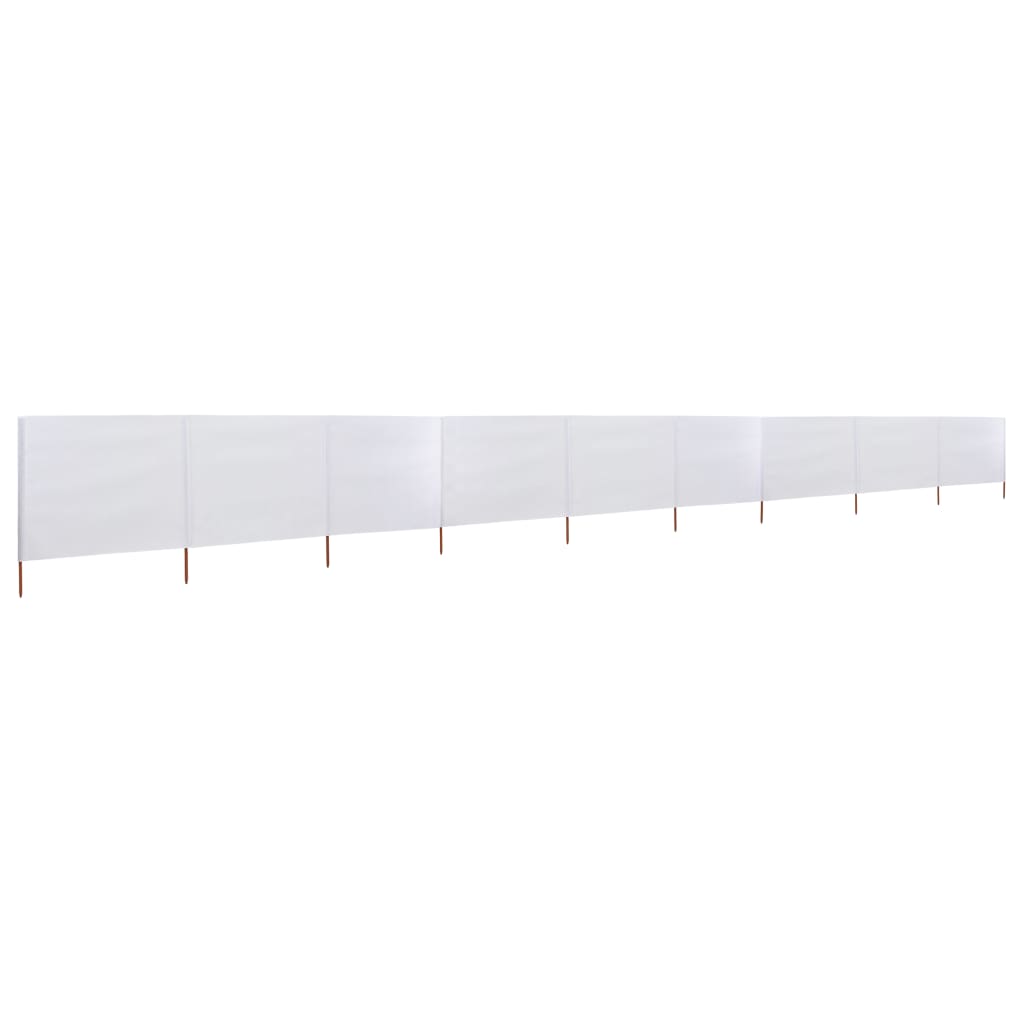 Windscherm 9-Panelen 1200X120 Cm Stof Zandwit