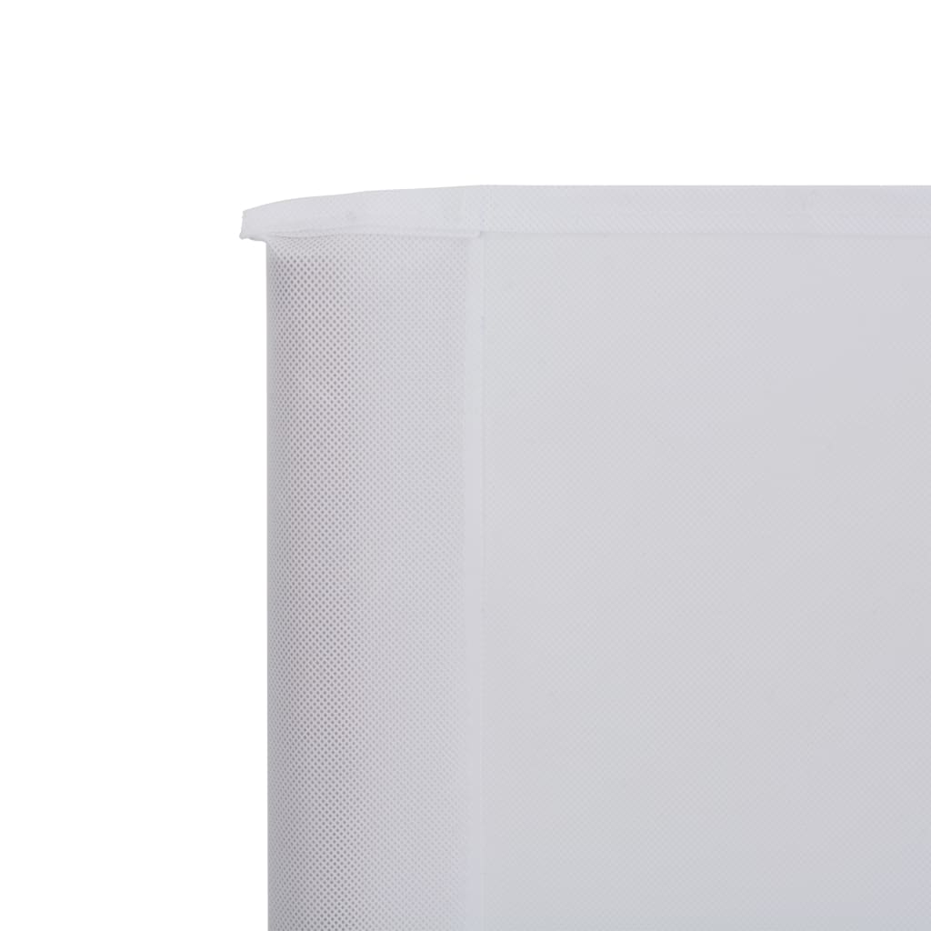 Windscherm 9-Panelen 1200X120 Cm Stof Zandwit