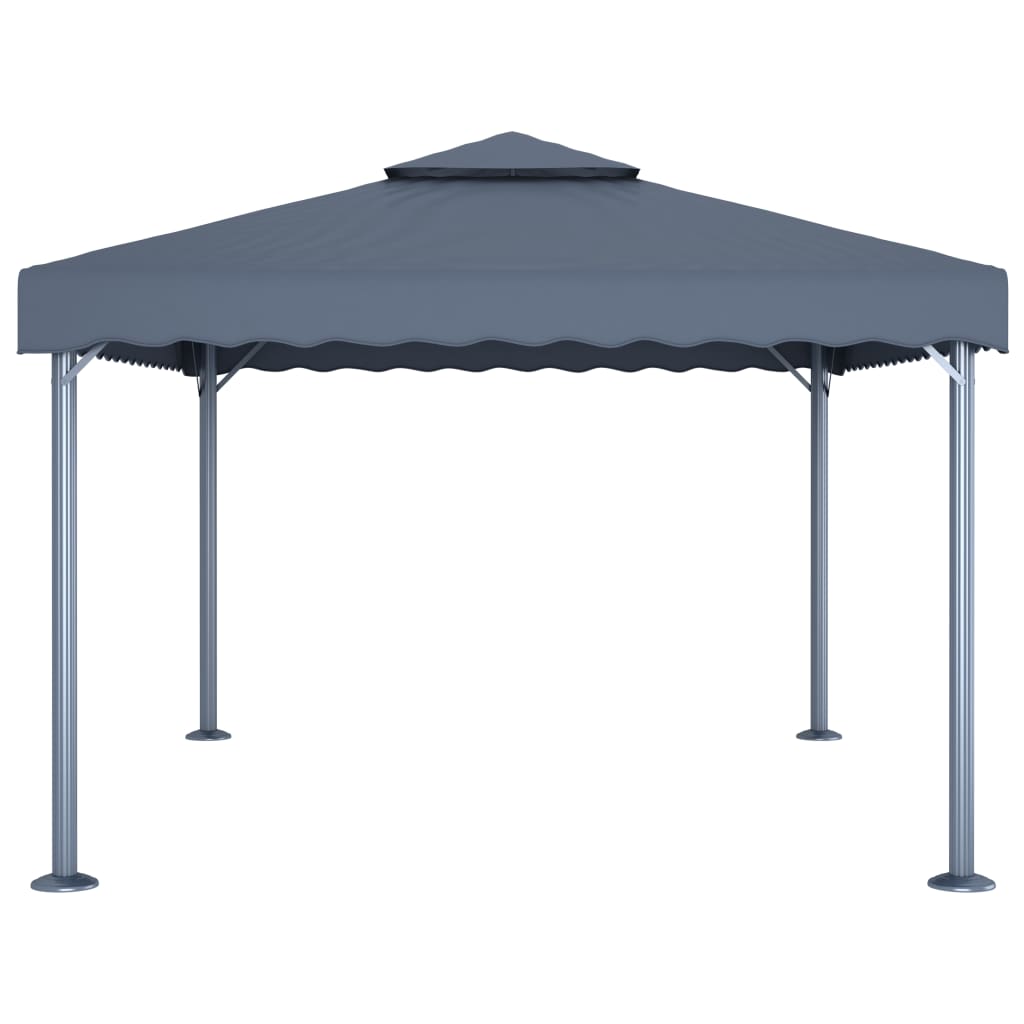 Prieel 400X300 Cm Aluminium Antraciet
