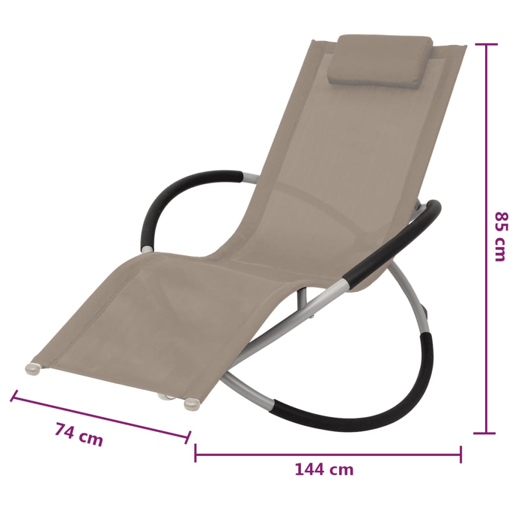 Tuinligbed Geometrisch Staal Taupe