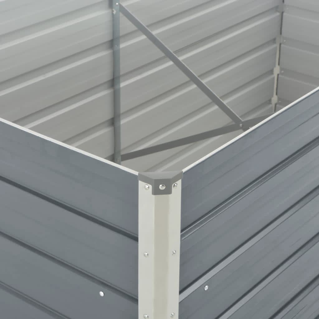 Plantenbak Verhoogd 160X80X45 Cm Gegalvaniseerd Staal Grijs