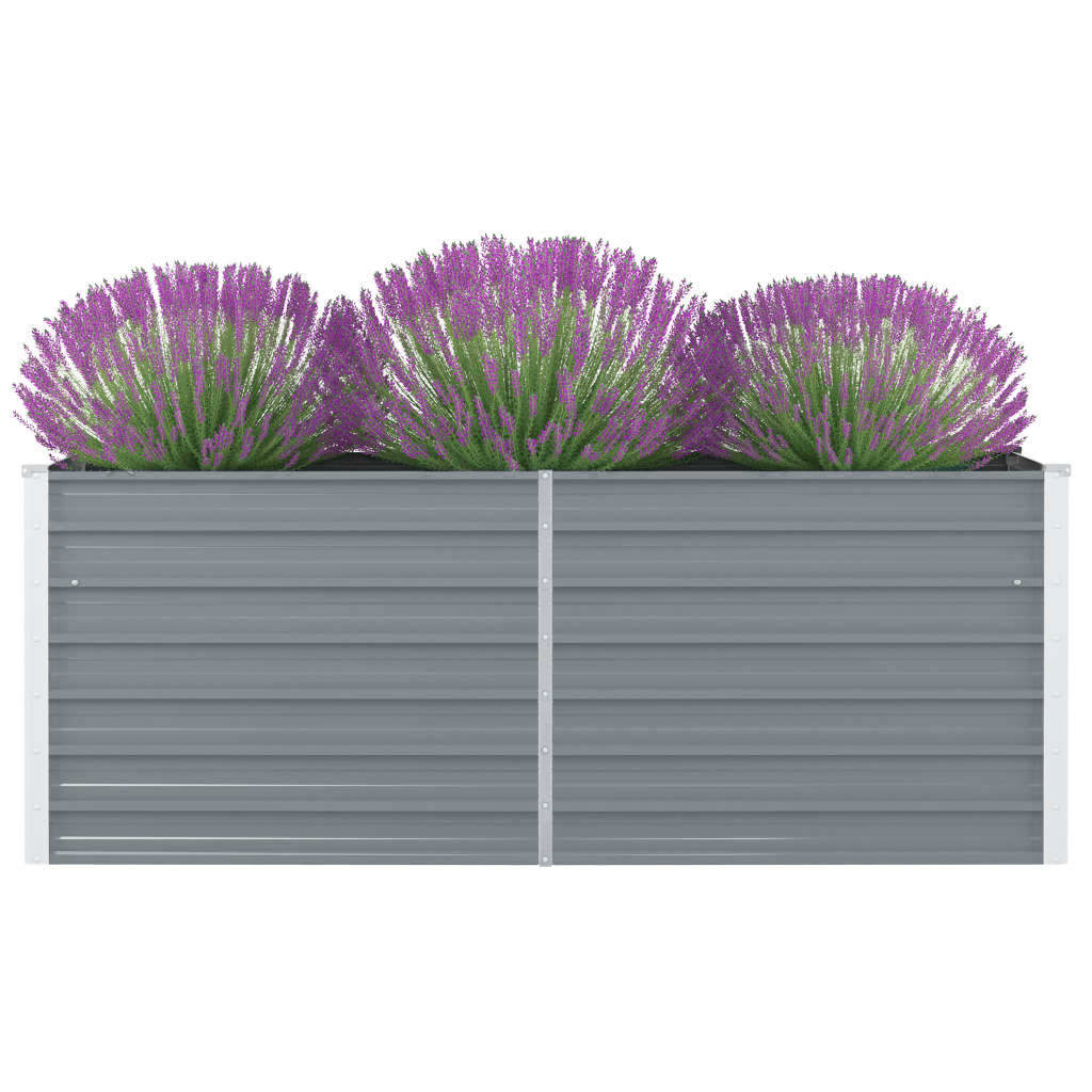 Plantenbak Verhoogd 160X80X45 Cm Gegalvaniseerd Staal Grijs
