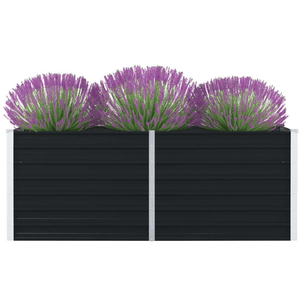 Plantenbak Verhoogd 160X80X45 Cm Gegalvaniseerd Staal Antraciet