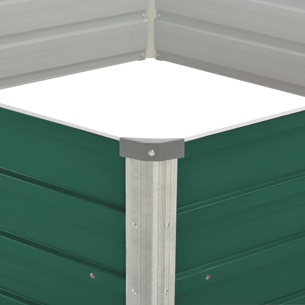 Plantenbak Verhoogd 129X129X46 Cm Gegalvaniseerd Staal Groen