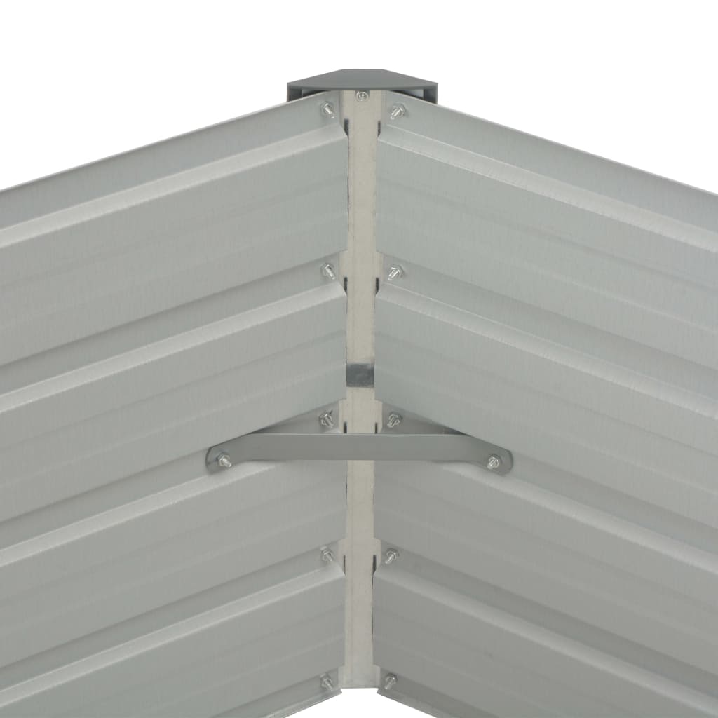Plantenbak Verhoogd 129X129X46 Cm Gegalvaniseerd Staal Groen