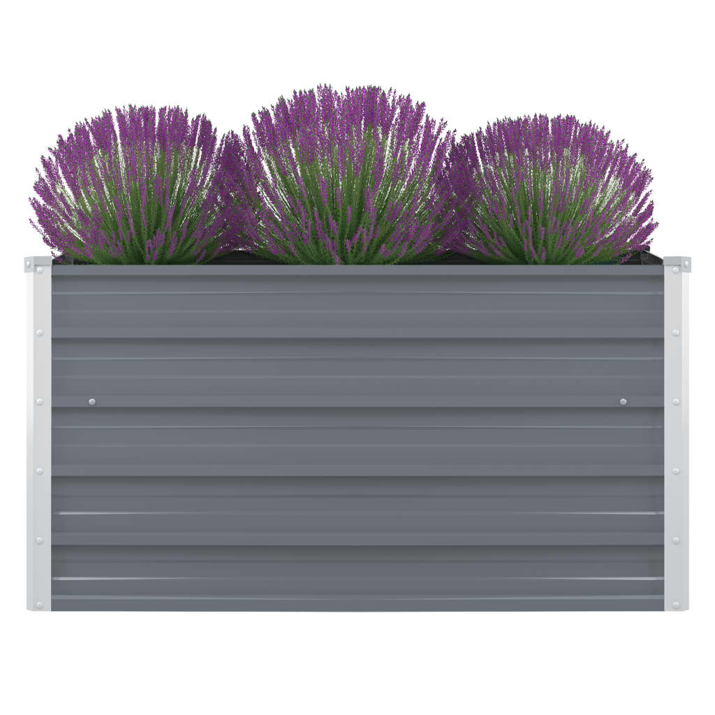 Plantenbak Verhoogd 100X100X45 Cm Gegalvaniseerd Staal Grijs