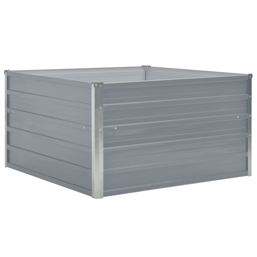 Plantenbak Verhoogd 100X100X45 Cm Gegalvaniseerd Staal Grijs