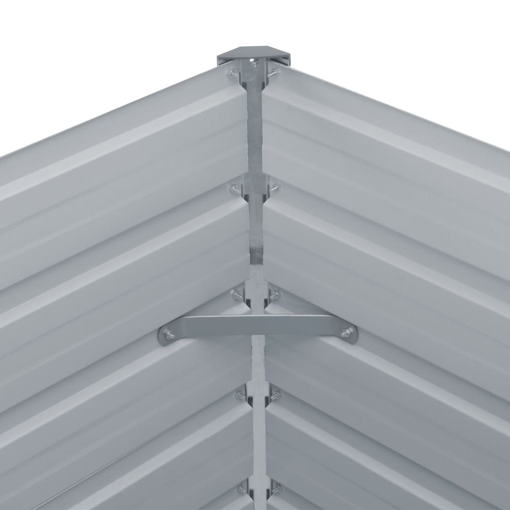 Plantenbak Verhoogd 100X100X45 Cm Gegalvaniseerd Staal Grijs