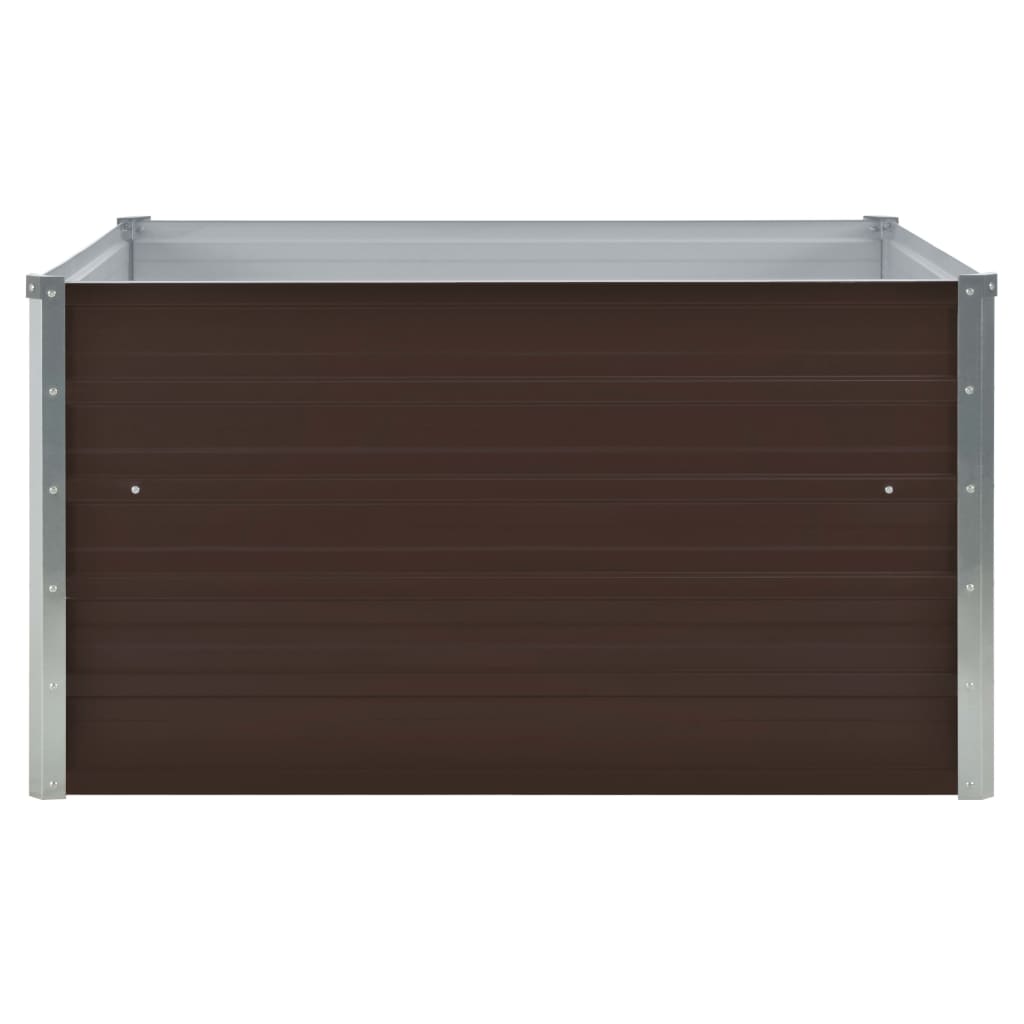 Plantenbak Verhoogd 100X100X45 Cm Gegalvaniseerd Staal Bruin